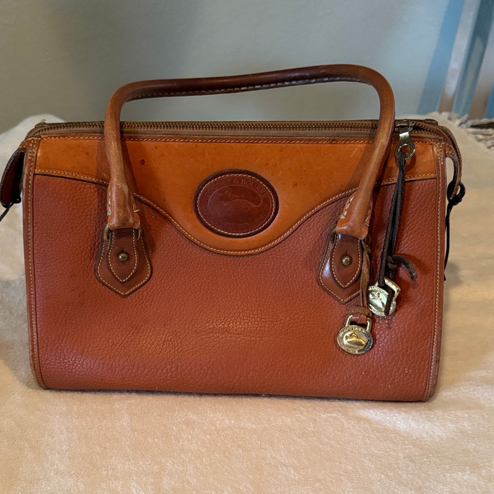Dooney & Bourke Tan and Brown Satchel